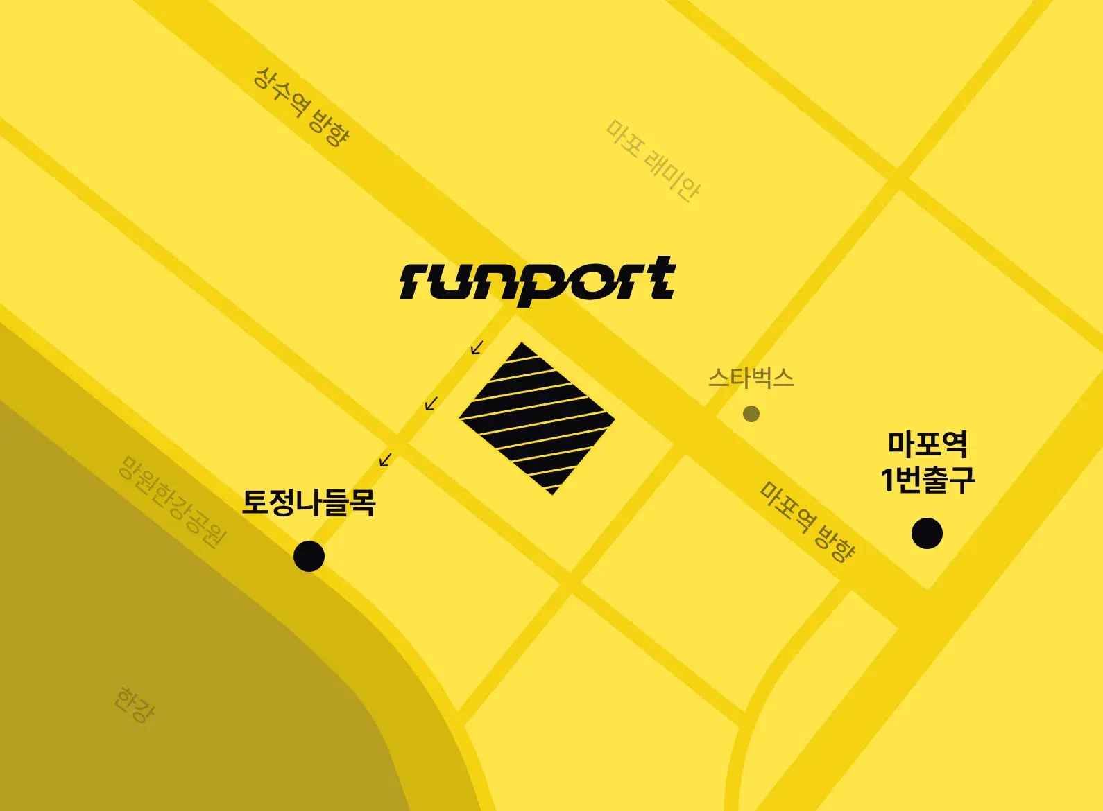 런포트 위치 맵